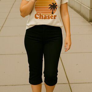 Reitmans black cuffed capri Size 11 Casual Leisure